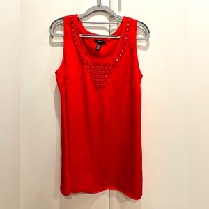 Alfani- Sleeveless cocktail red dress mirror accent size 10